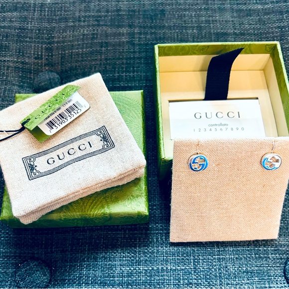 Gucci Interlocking Stud Earrings - Picture 8 of 9